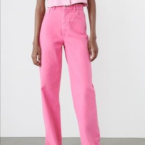 ZARA Wide Leg Solid Color Jeans